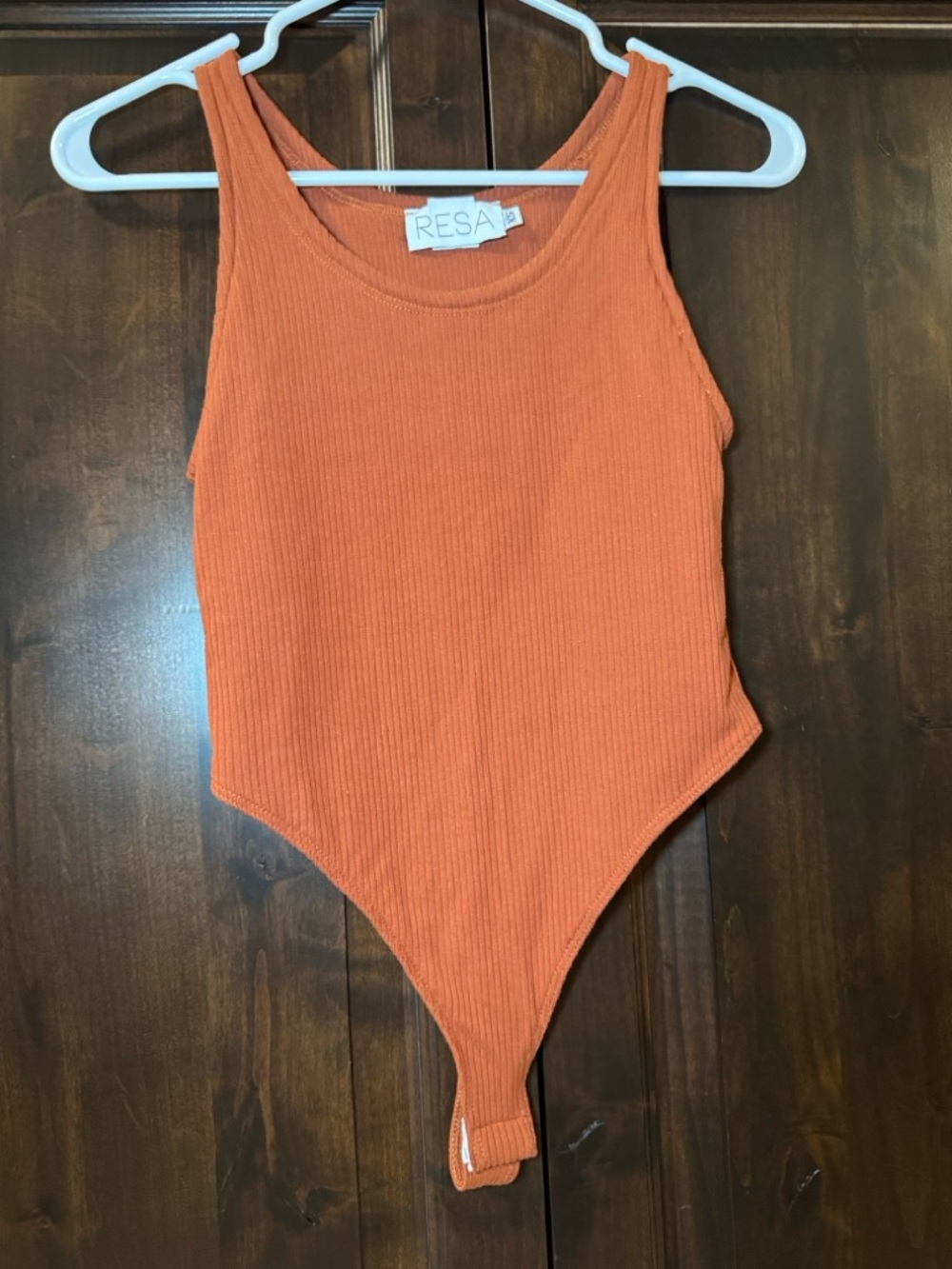 RESA rust Ribbed Tank bodysuit size XS